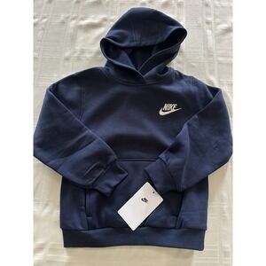 Boys Navy  Blue Nike Hoodie sweatshirt Size 6 New NWT